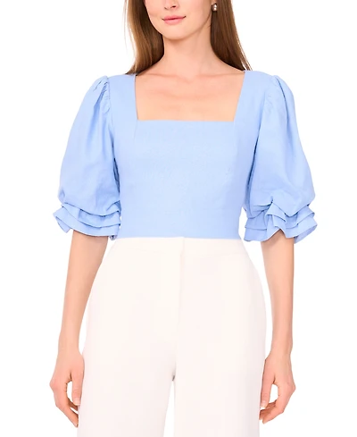Parker Women's The Lona Square-Neck Blouson-Sleeve Blouse