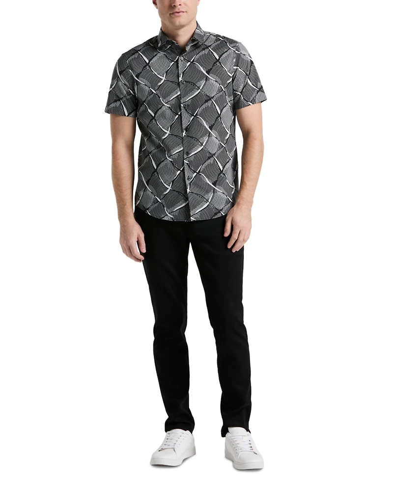 Perry Ellis Men's Regular-Fit Linework Shirt