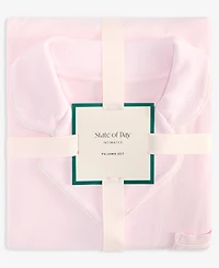 State of Day Women's 2-Pc. Packaged Ribbed Notched-Collar Pajamas Set Xs-3X, Created for Macy's