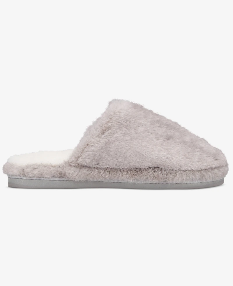 State of Day Women's Boxed Two-Tone Faux-Fur Slide Slippers, Macy's Exclusive