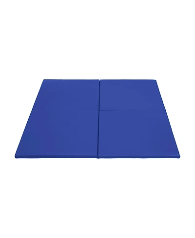 ECR4Kids SoftZone Play Patch Activity Mat Squares, Orange, 4-Pack