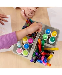 ECR4Kids 4-Compartment Medium Caddy, Grey, 6-Pack