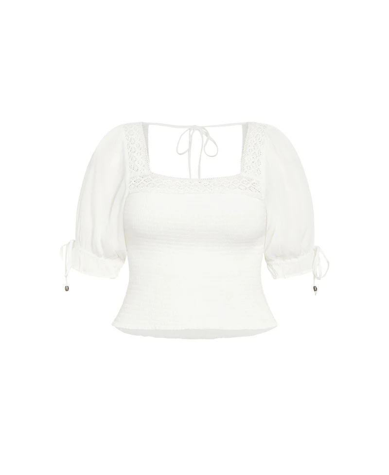 City Chic Plus Aurora Plain Top