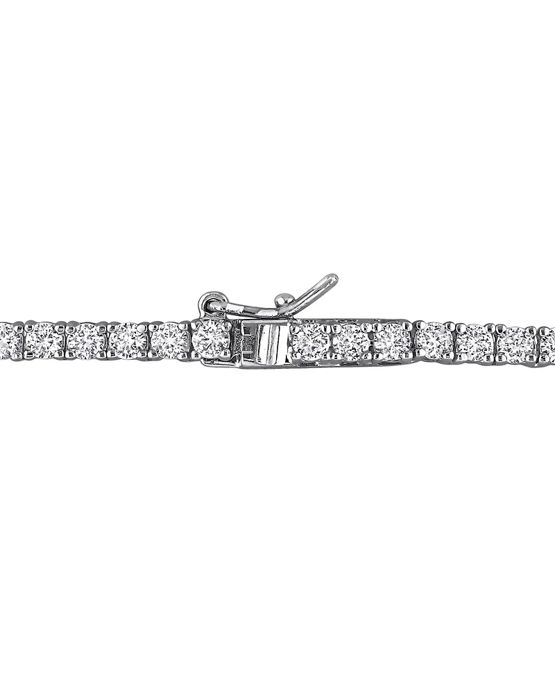 Lab-Created Gemstone (3 ct. t.w.) & Lab-Created White Sapphire (12-7/8 ct. t.w.) 17" Collar Heart Necklace in Sterling Silver