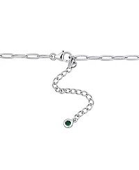 Lab-Created Gemstone 18" Collar Necklace in 18k Gold Plated Over Sterling Silver