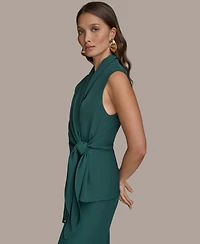 Donna Karan New York Women's Tie-Waist Wrap Top