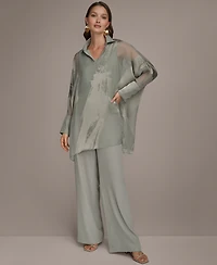 Donna Karan New York Women's Long-Sleeve Burnout Tunic