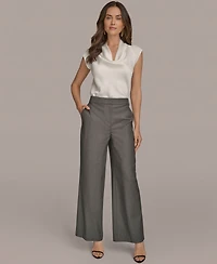 Donna Karan New York Women's Flat-Front Pinstriped Pants