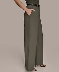 Donna Karan New York Women's City Bi-Stretch Pleated Wide-Leg Pants