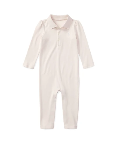 Polo Ralph Lauren Baby Girls Ribbed Collar Coverall