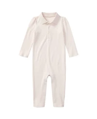 Polo Ralph Lauren Baby Girls Ribbed Collar Coverall