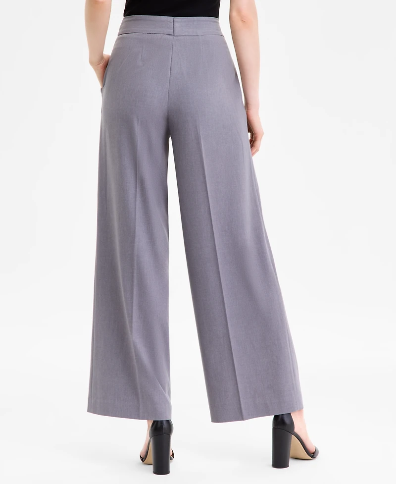 Tahari Asl Women's Bi-Stretch Wide-Leg Pants