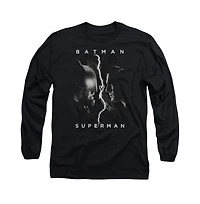 Batman V Superman Men's Face To Long Sleeve Adult Tee / T-Shirt