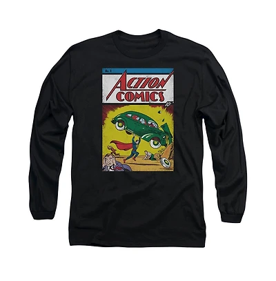 Superman Big & Tall Action No. 1 Long Sleeve Adult Tee / T-Shirt