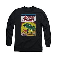 Superman Big & Tall Action No. 1 Long Sleeve Adult Tee / T-Shirt