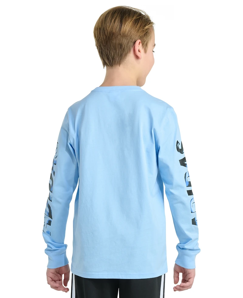 adidas Big Boys Long-Sleeve Spectrum of Light Logo Graphic Cotton T-Shirt