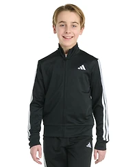 adidas Big Boys Long-Sleeve Full-Zip Essential Tricot Jacket
