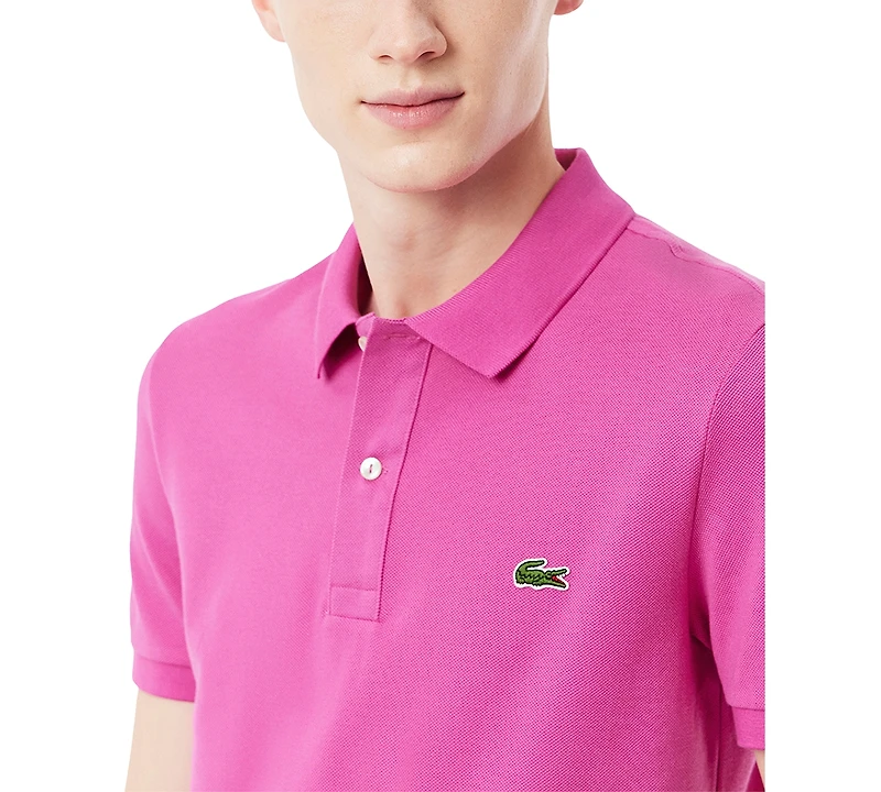Lacoste Men's Slim Fit Short Sleeve Ribbed Polo Shirt
