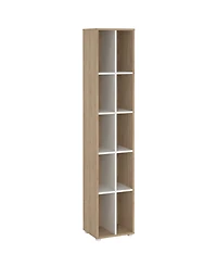 Tvilum 80.59" Wood 10 Shelf Narrow Bookcase