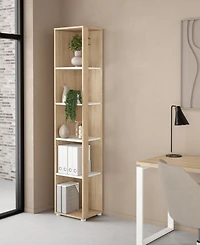 Tvilum 80.59" Wood 5 Shelf Narrow Bookcase