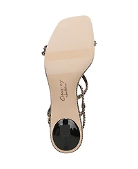 Circus Ny by Sam Edelman Women's Jaida Glitz Strappy Kitten Dress Sandals