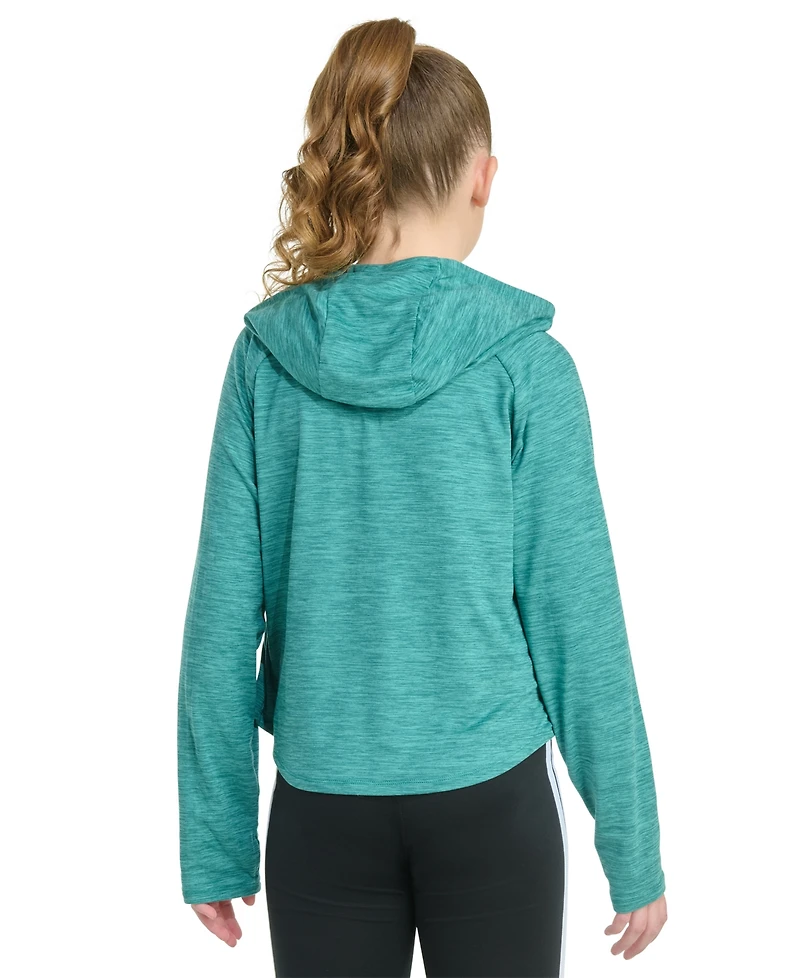 adidas Big Girls Long-Sleeve Hooded Melange Top