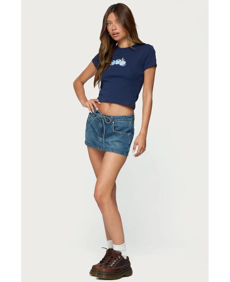 Edikted Women's Bluberry Patch T Shirt