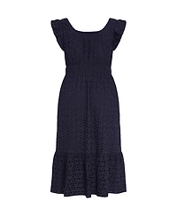 City Chic Plus Sweet Broderie Midi Dress
