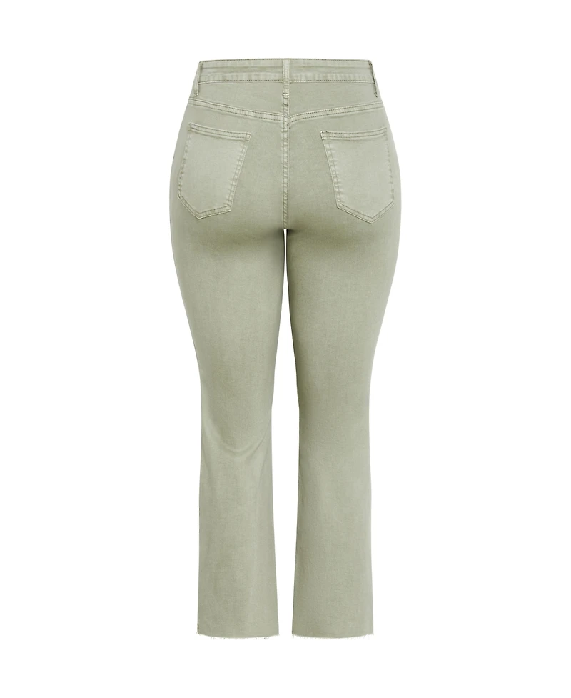 City Chic Plus Harley Fit Clover Row Straight Jean