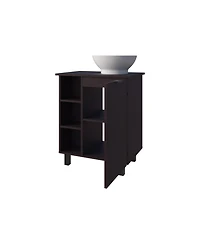 Fm Furniture Pinal Bathroom Vanity, Single Door, 8 Storage Shelves (6 Open and 2 Closed)