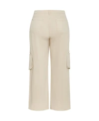 City Chic Plus Clarence Cargo Denim Pant