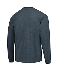 Fanatics Unlabeled Men's Heather Charcoal Michigan State Spartans Logo Long Sleeve T-Shirt
