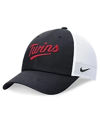 Nike Men's Navy Minnesota Twins Wordmark Adjustable Trucker Hat