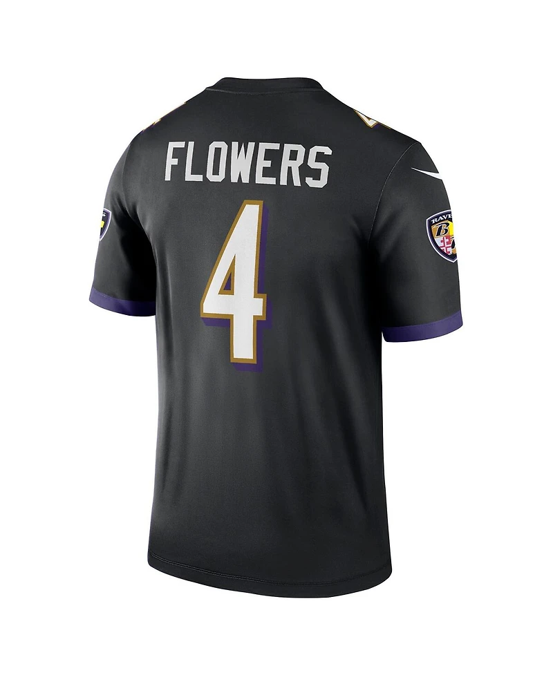 Nike Men's Zay Flowers Black Baltimore Ravens Alternate Legend Jersey