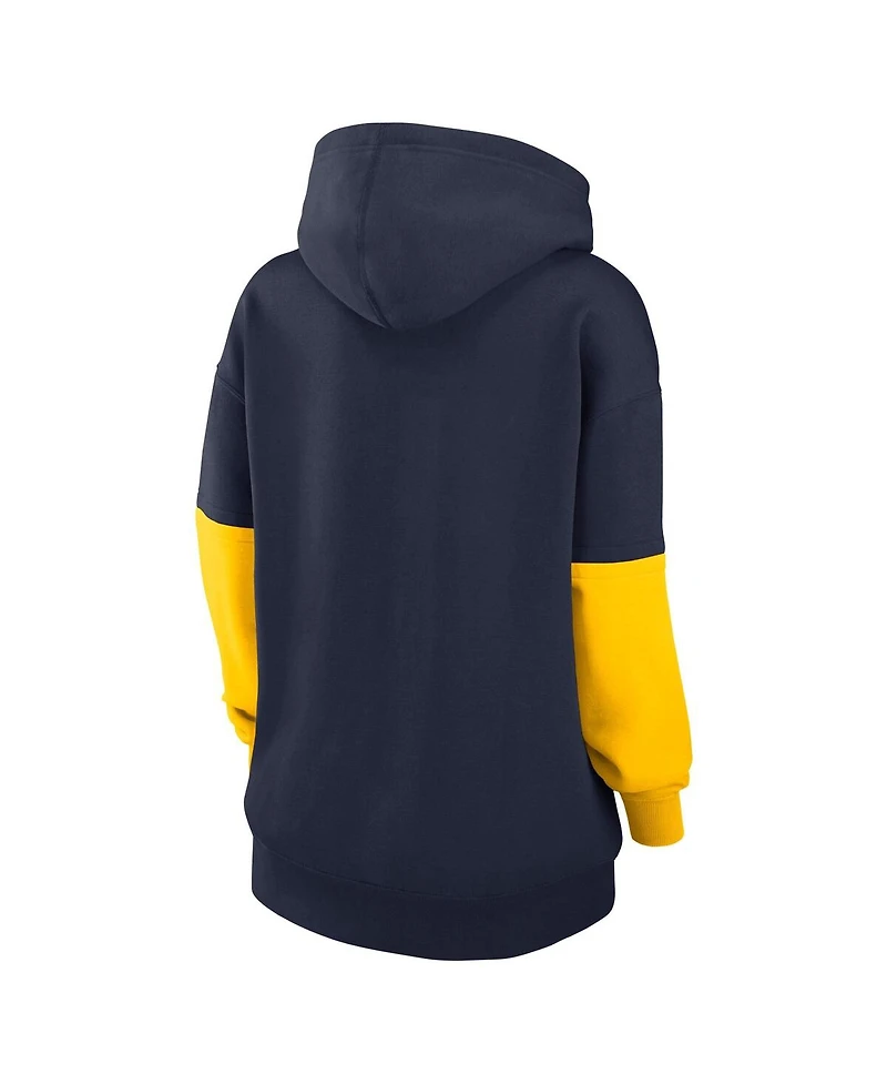 Nike Women's College Navy Michigan Wolverines Essential Fleece Pullover Hoodie