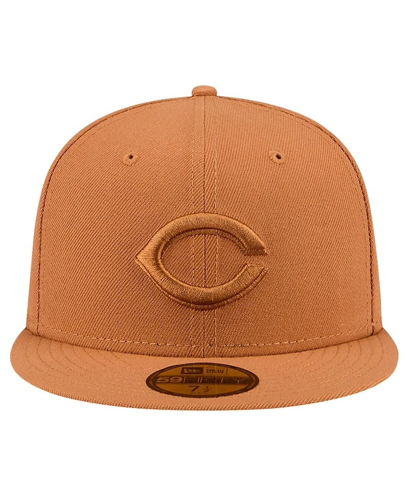 New Era Men's Brown Cincinnati Reds Color Pack 59FIFTY Fitted Hat