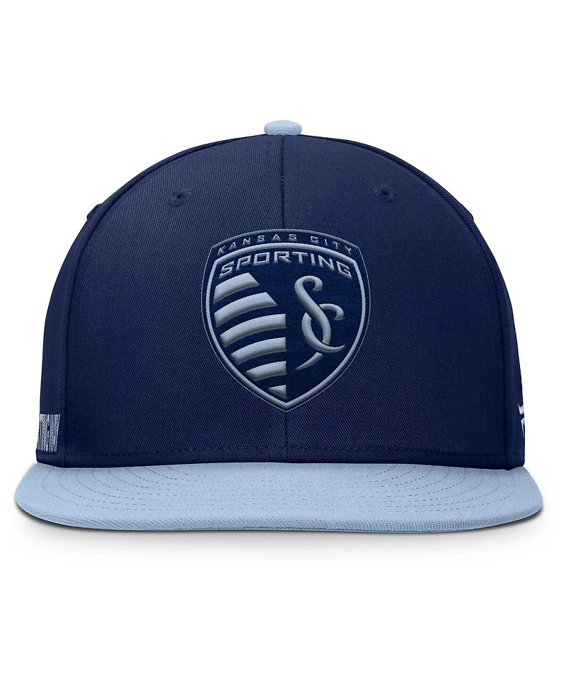 Fanatics Men's Navy Sporting Kansas City Sitter Snapback Hat