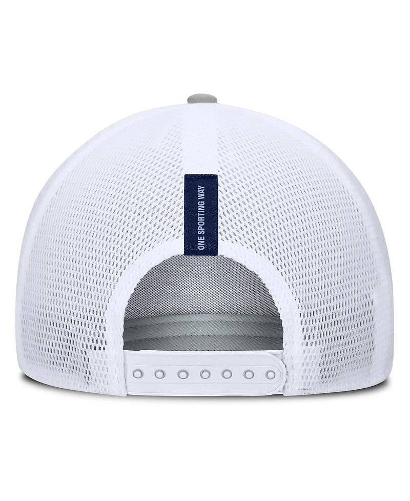 Fanatics Men's Heather Gray Sporting Kansas City Low Block Trucker Adjustable Hat