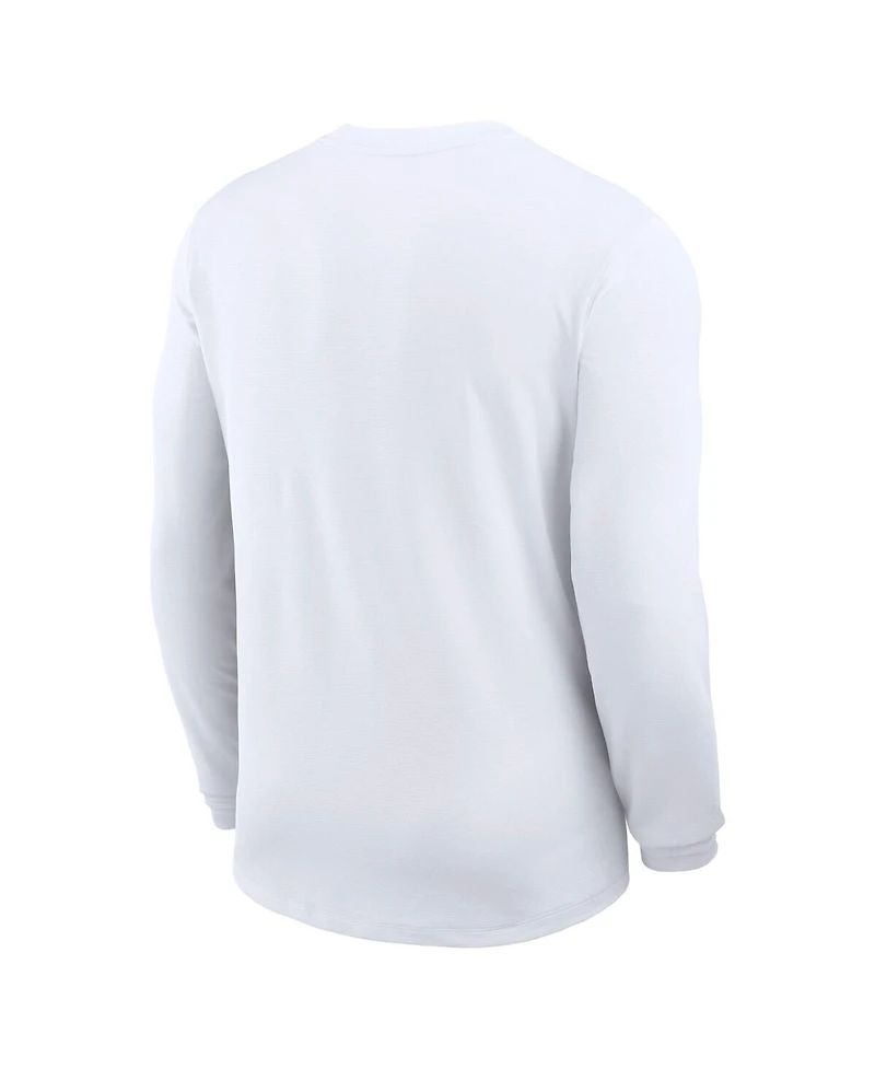 Nike Men's White Georgia Bulldogs 2025 Sideline Coach Uv Performance Long Sleeve T-Shirt