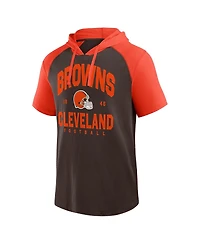 Logo Athletic Men's Brown Cleveland Browns Prime Hoodie T-Shirt