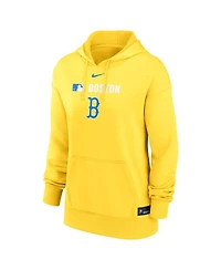 Nike Women's Gold Boston Red Sox City Connect Authentic Collection Performance Pullover Hoodie