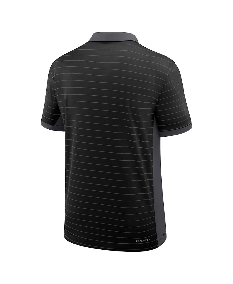 Jordan Men's Black Florida Gators 2025 Early Season Coaches Sideline Victory Stripe Performance Polo Shirt