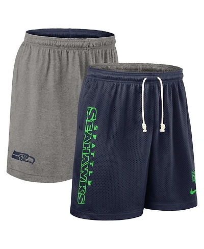 Nike Men's College Navy Seattle Seahawks Sideline Reversible Performance Shorts
