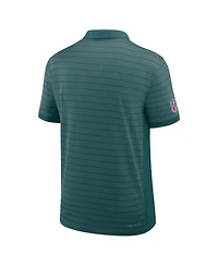 Nike Men's Midnight Green Philadelphia Eagles Sideline Victory Stripe Performance Polo Shirt