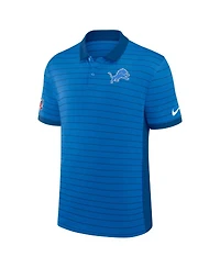 Nike Men's Blue Detroit Lions Sideline Victory Stripe Performance Polo Shirt