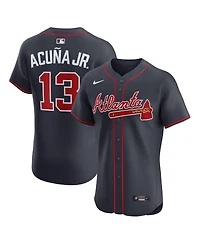 Nike Men's Ronald Acuna Jr. Navy Atlanta Braves Alternate Elite Jersey