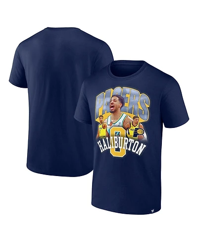 Fanatics Men's Tyrese Haliburton Navy Indiana Pacers Notorious 4.0 T-Shirt