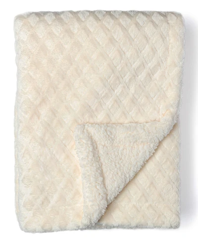 3 Stories Trading Diamond Plush Sherpa Baby Blanket