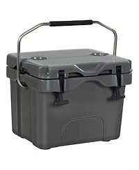 16 Quart 24-Can Capacity Portable Insulated Ice Cooler with 2 Cup Holders