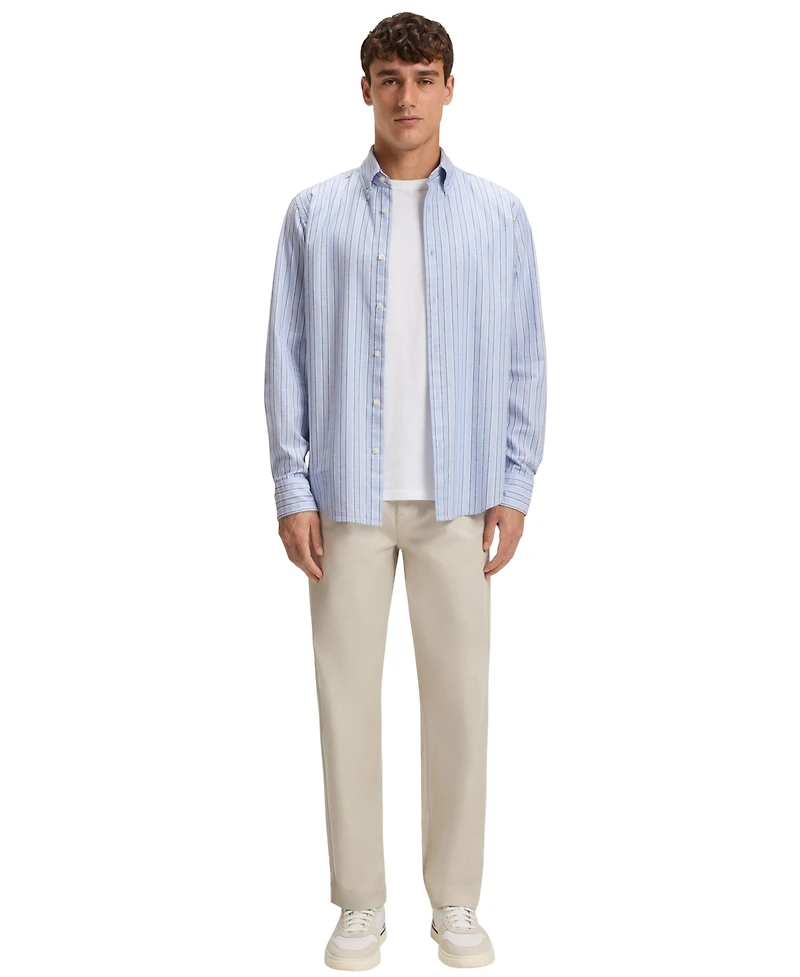 Boss by Hugo Men's Stretch-Cotton Dobby Regular-Fit Shirt